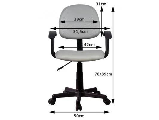 FOTEL OBROTOWY FD-3 SZARY