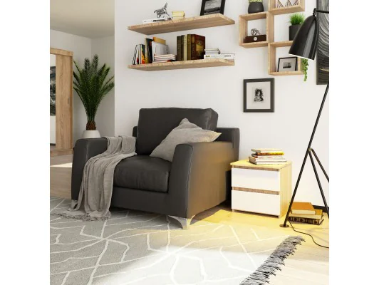 KOMODA CL2 2SZ CLP PK DĄB SONOMA / BIAŁY