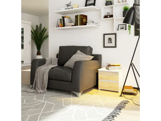 KOMODA CL2 2SZ CLP BIAŁY / SONOMA