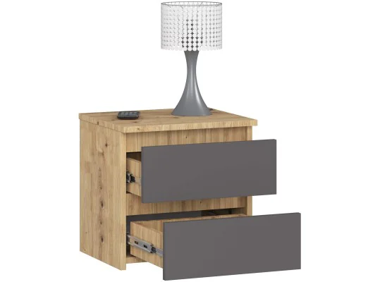 Zobacz KOMODA CL2 2SZ CLP PK DĄB ARTISAN / SZARY KOMODA CL2 2SZ CLP PK DĄB ARTISAN / SZARY