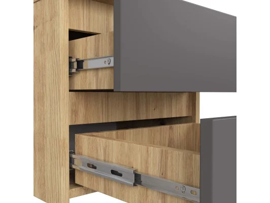 KOMODA CL2 2SZ CLP PK DĄB ARTISAN / SZARY