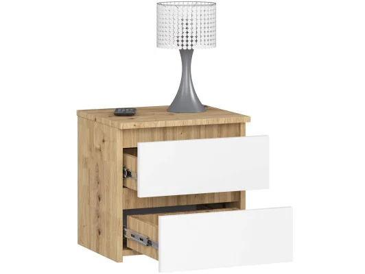 KOMODA CL2 2SZ CLP PK DĄB ARTISAN / BIAŁY