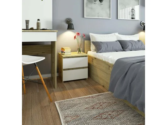 KOMODA CL2 2SZ CLP PK DĄB ARTISAN / BIAŁY