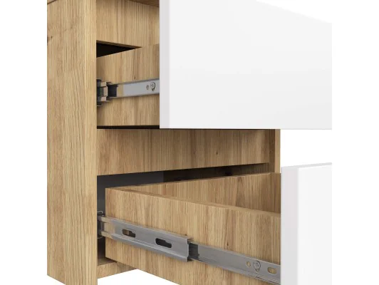 KOMODA CL2 2SZ CLP PK DĄB ARTISAN / BIAŁY