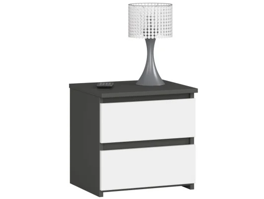 KOMODA CL2 2SZ CLP PK GRAFIT SZARY / BIAŁA