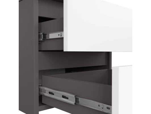 KOMODA CL2 2SZ CLP PK GRAFIT SZARY / BIAŁA