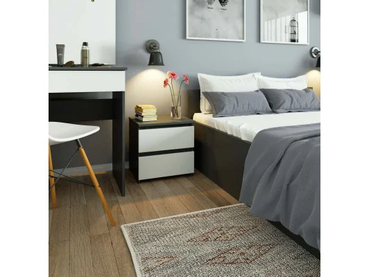 KOMODA CL2 2SZ CLP PK GRAFIT SZARY / BIAŁA