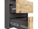 KOMODA CL2 2SZ CLP PK GRAFIT SZARY / DĄB ARTISAN