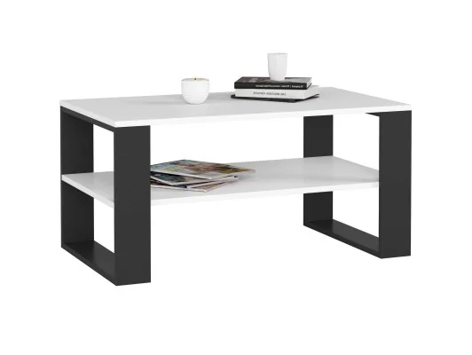 STOLIK KAWOWY ALEX BIAŁY / CZARNY