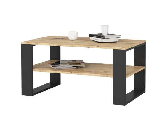 STOLIK KAWOWY ALEX DĄB ARTISAN / CZARNY