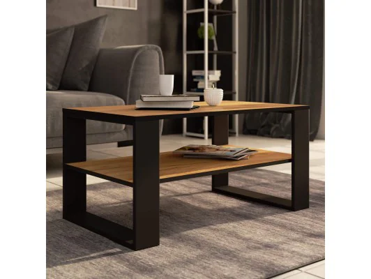 STOLIK KAWOWY ALEX DĄB CRAFT / CZARNY