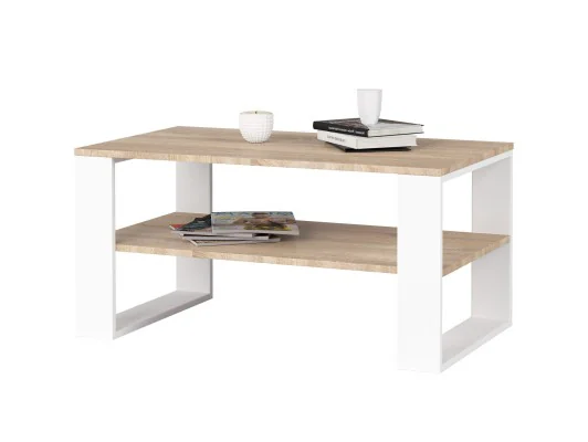 STOLIK KAWOWY ALEX DĄB SONOMA / BIAŁY