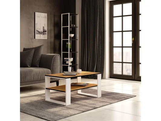 STOLIK KAWOWY ALEX DĄB CRAFT / BIAŁY