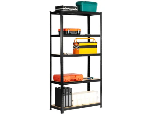 REGAŁ METALOWY 90x40x180 CZARNY