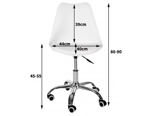 FOTEL OBROTOWY FD005 BIAŁY