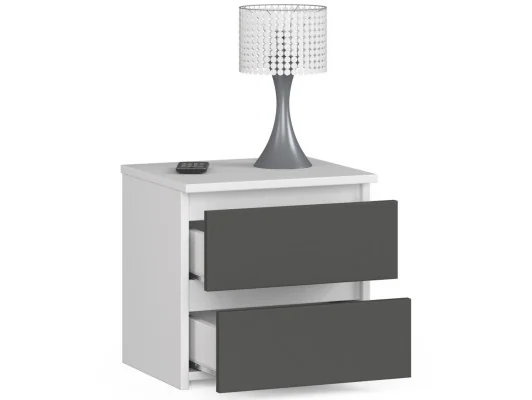 Zobacz KOMODA CL2 2SZ CLP BIAŁY / SZARY KOMODA CL2 2SZ CLP BIAŁY / SZARY