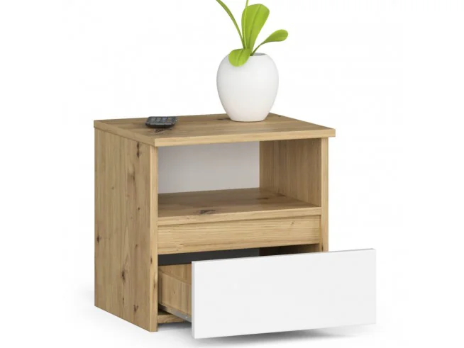 KOMODA CL1 PK DĄB ARTISAN / BIAŁA