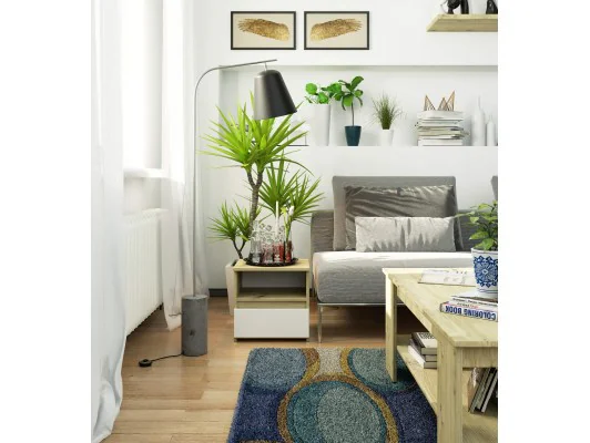 KOMODA CL1 PK DĄB ARTISAN / BIAŁA