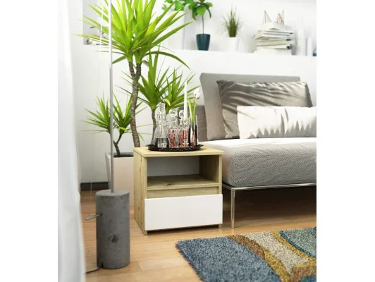 KOMODA CL1 PK DĄB ARTISAN / BIAŁA