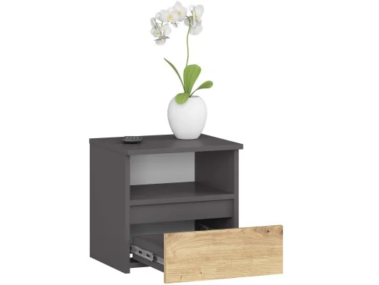 Zobacz KOMODA CL1 PK GRAFIT SZARY / DĄB ARTISAN KOMODA CL1 PK GRAFIT SZARY / DĄB ARTISAN