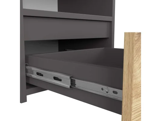 KOMODA CL1 PK GRAFIT SZARY / DĄB ARTISAN