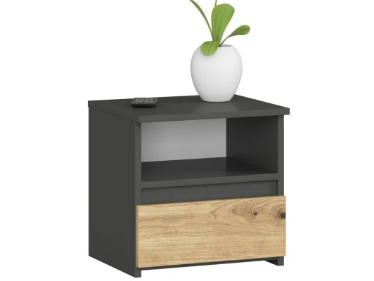 KOMODA CL1 PK GRAFIT SZARY / DĄB ARTISAN