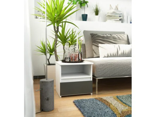 KOMODA CL1 PK BIAŁA / GRAFIT SZARY