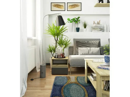 KOMODA CL1 PK DĄB ARTISAN / SZARA