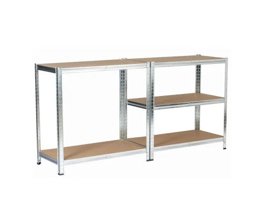 REGAŁ METALOWY 90x40x180 SREBRNY