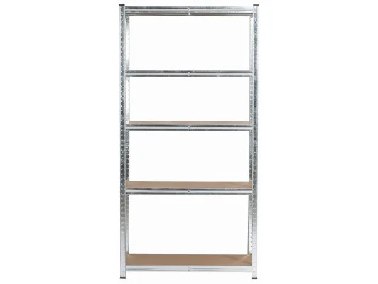 REGAŁ METALOWY 90x40x180 SREBRNY