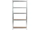 REGAŁ METALOWY 90x40x180 SREBRNY