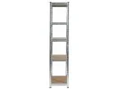 REGAŁ METALOWY 90x40x180 SREBRNY