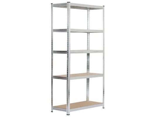 REGAŁ METALOWY 90x40x180 SREBRNY