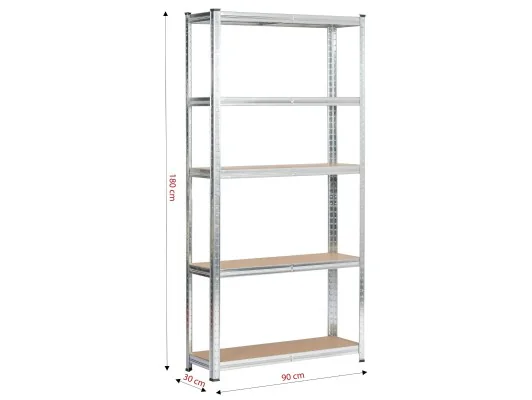 Zobacz REGAŁ METALOWY 90x30x180 SREBRNY REGAŁ METALOWY 90x30x180 SREBRNY