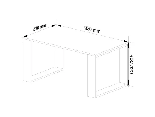 STOLIK KAWOWY NOX DĄB ARTISAN / CZARNY