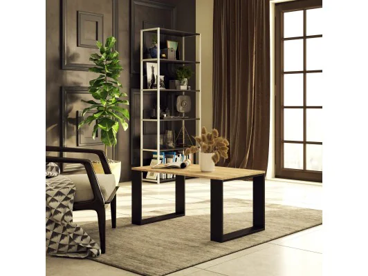 STOLIK KAWOWY NOX DĄB SONOMA / CZARNY