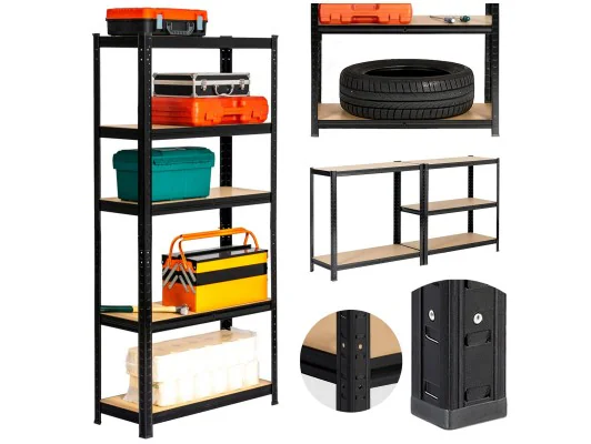 REGAŁ METALOWY 70x30x154 CZARNY