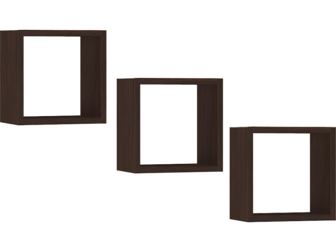 PÓŁKA ŚCIENNA K 25x25cm KOMPLET 3szt WENGE