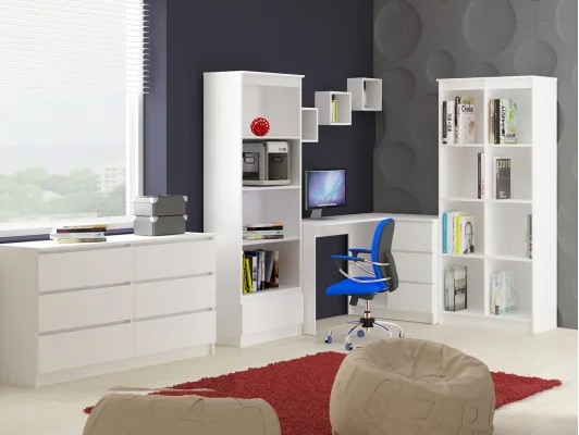 PÓŁKA ŚCIENNA K 25x25cm KOMPLET 3szt BIAŁA