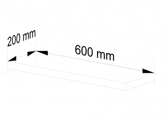 PÓŁKA PS-3 60cm BIAŁA