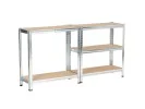 REGAŁ METALOWY 70x30x154 SREBRNY