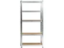 REGAŁ METALOWY 70x30x154 SREBRNY