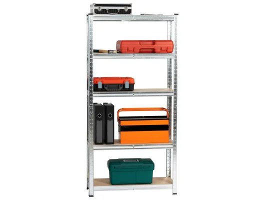 REGAŁ METALOWY 70x30x154 SREBRNY