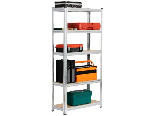 REGAŁ METALOWY 70x30x154 SREBRNY