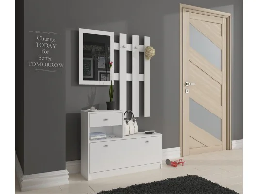 ZESTAW MEBLI NA PRZEDPOKÓJ BIAŁY