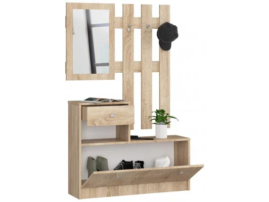 Zestaw Mebli Na Przedpokój Dąb Sonoma