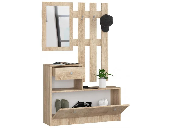 Zestaw Mebli Na Przedpokój Dąb Sonoma