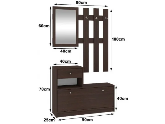 Zestaw Mebli Na Przedpokój Wenge
