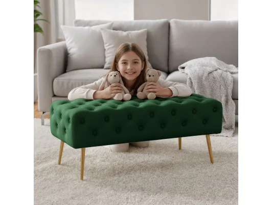 Pufa Monaco Butelkowa Zieleń