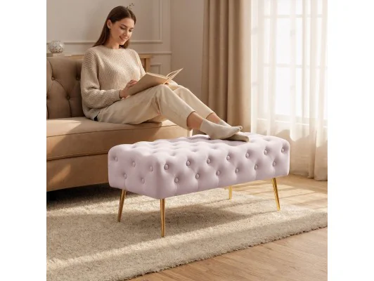 Pufa Monaco Pudrowy Róż